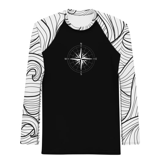 Bottom Time™ Eco-Friendly Men's Rash Guard, Compass, sets