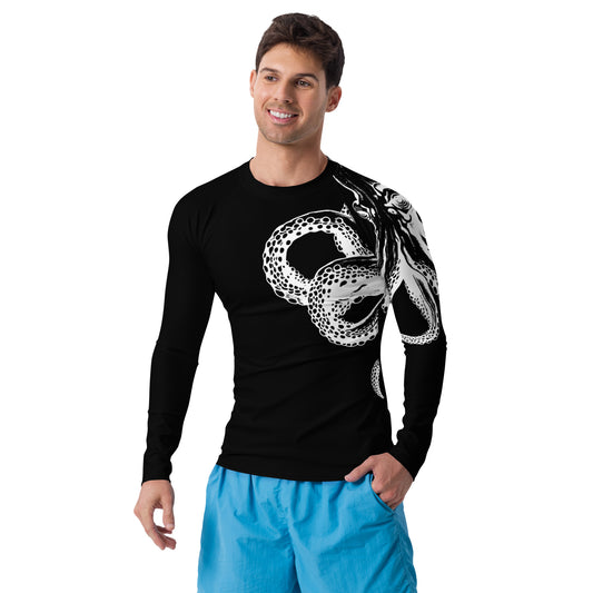 Bottom Time™ Eco-Friendly Men's Rash Guard, Octopus Shirt