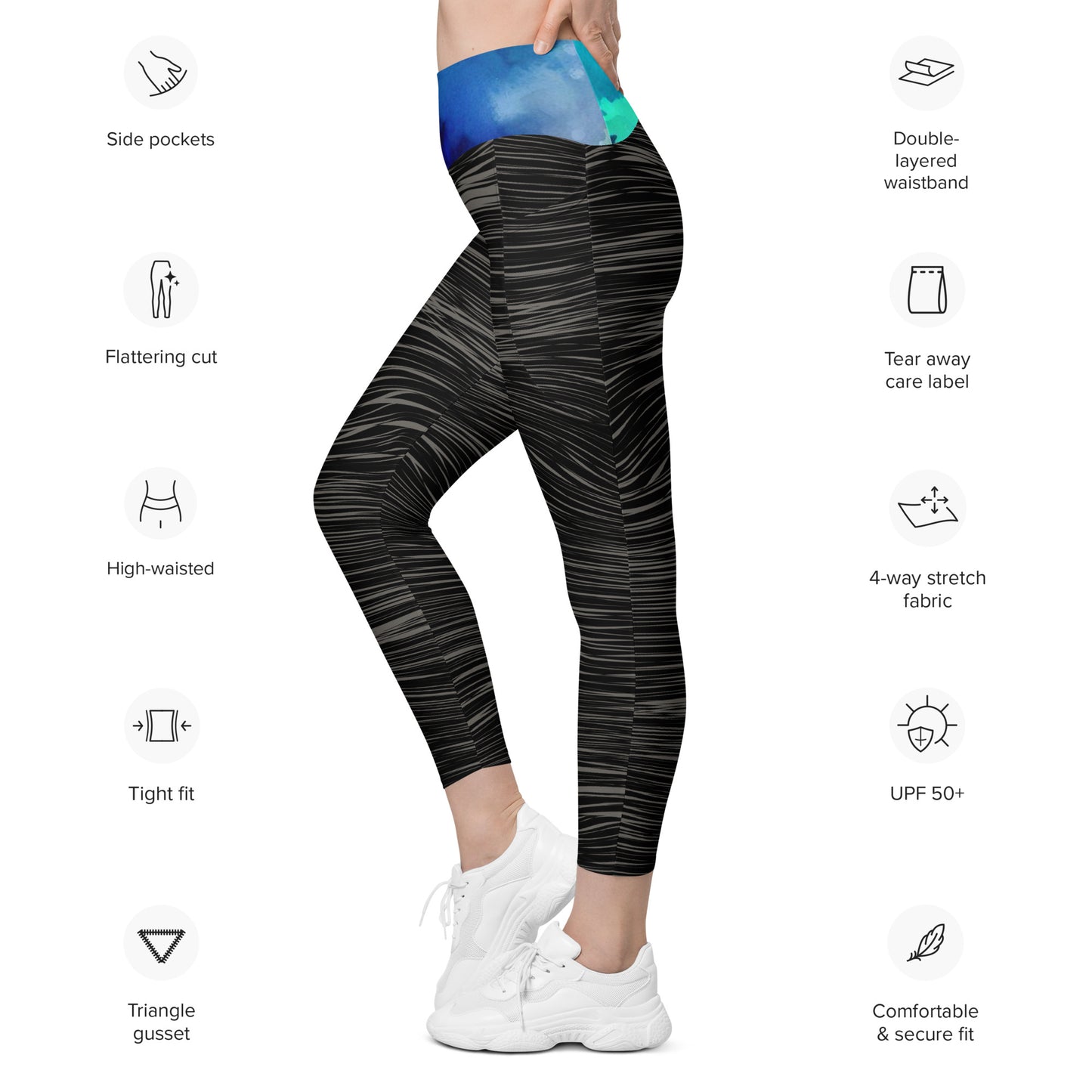 Bottom Time™ Eco-Friendly Dive Leggings with Pockets, Sets