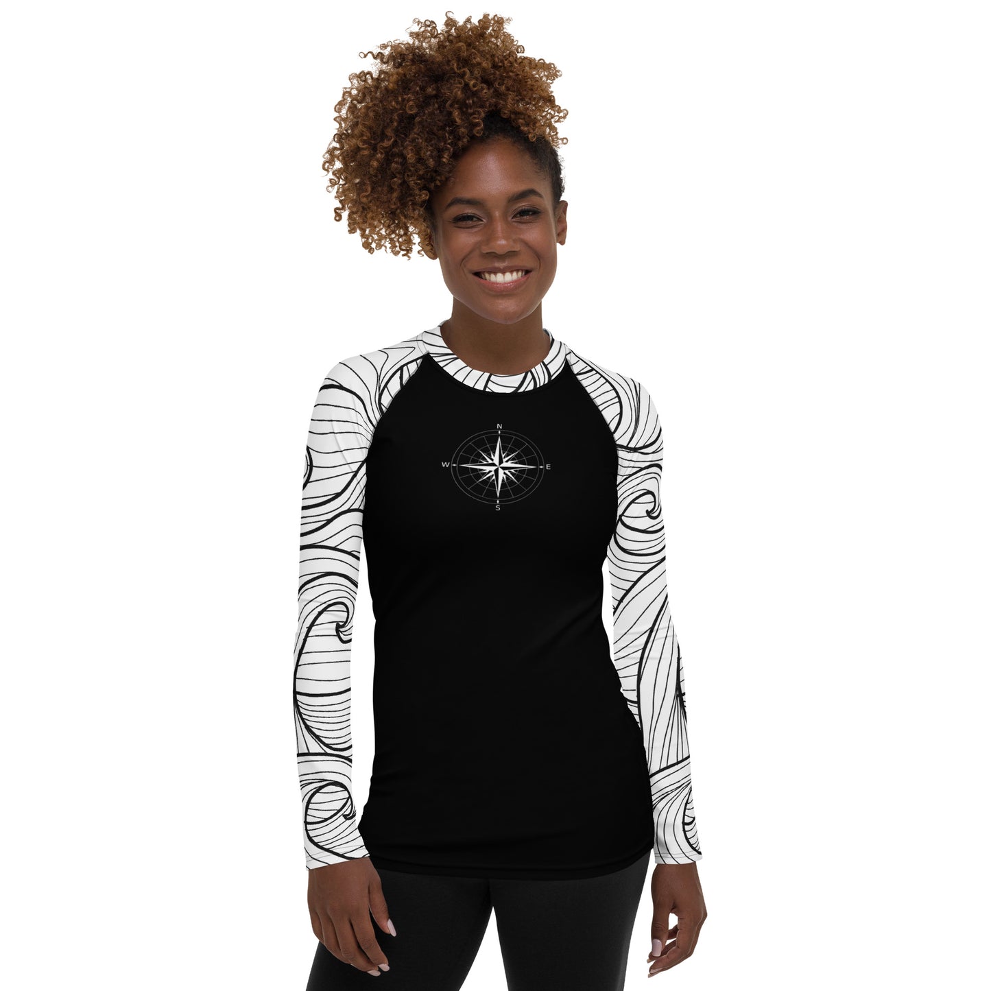 Bottom Time™ Eco-Friendly Women's Rash Guard Ocean, Compass, Sets