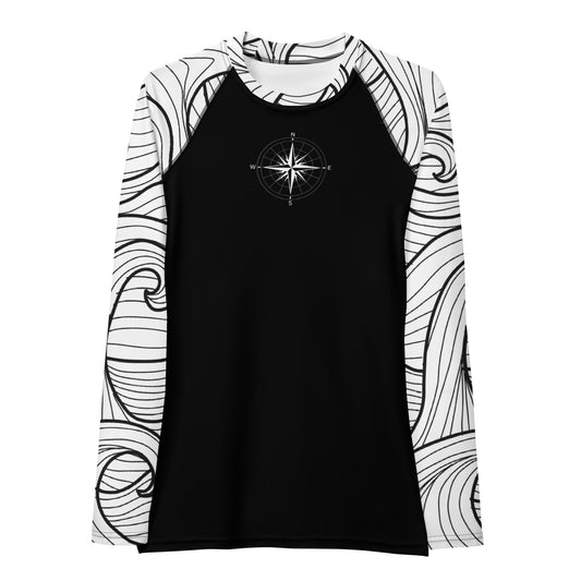 Bottom Time™ Eco-Friendly Women's Rash Guard Ocean, Compass, Sets