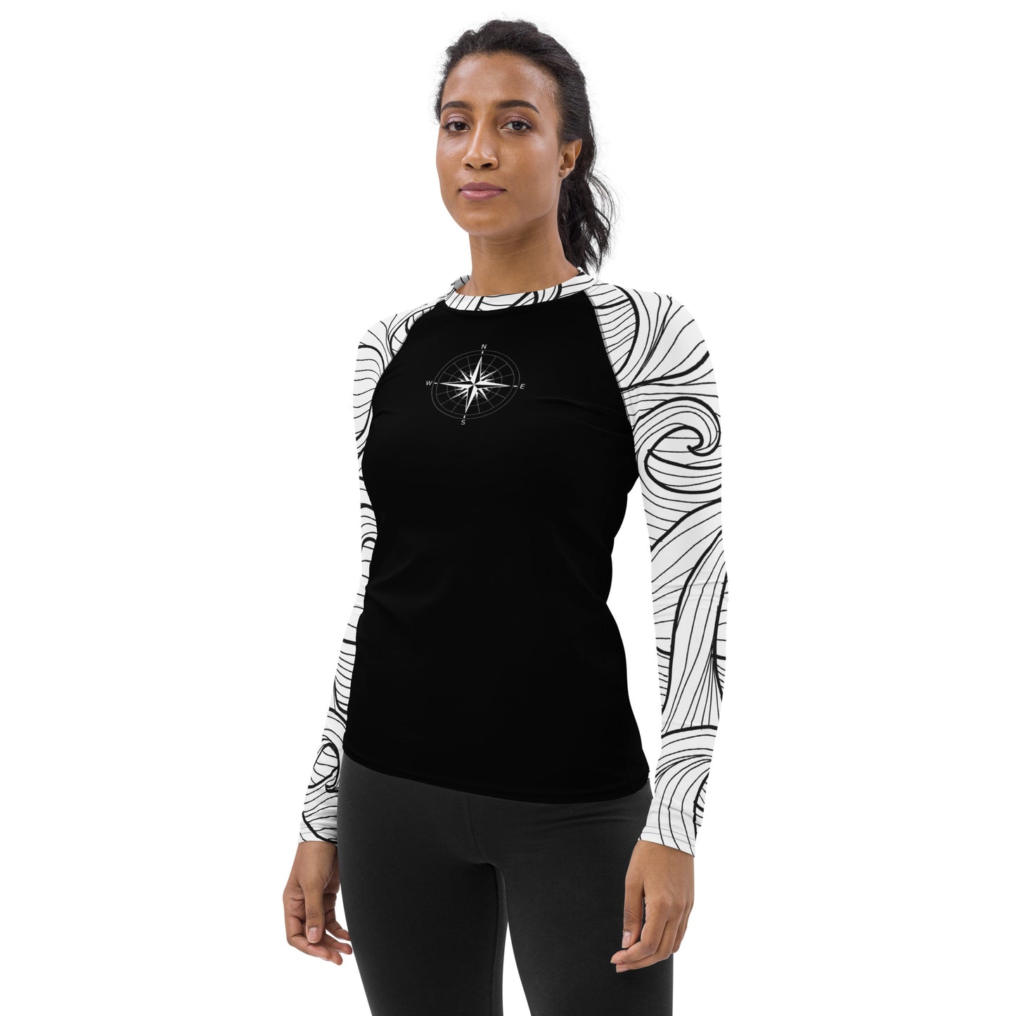Bottom Time™ Eco-Friendly Women's Rash Guard Ocean, Compass, Sets