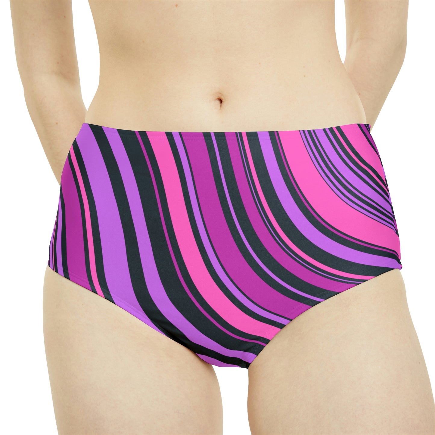 Bottom Time™ Eco-Friendly Recycled High-Waisted Bikini, Stripes