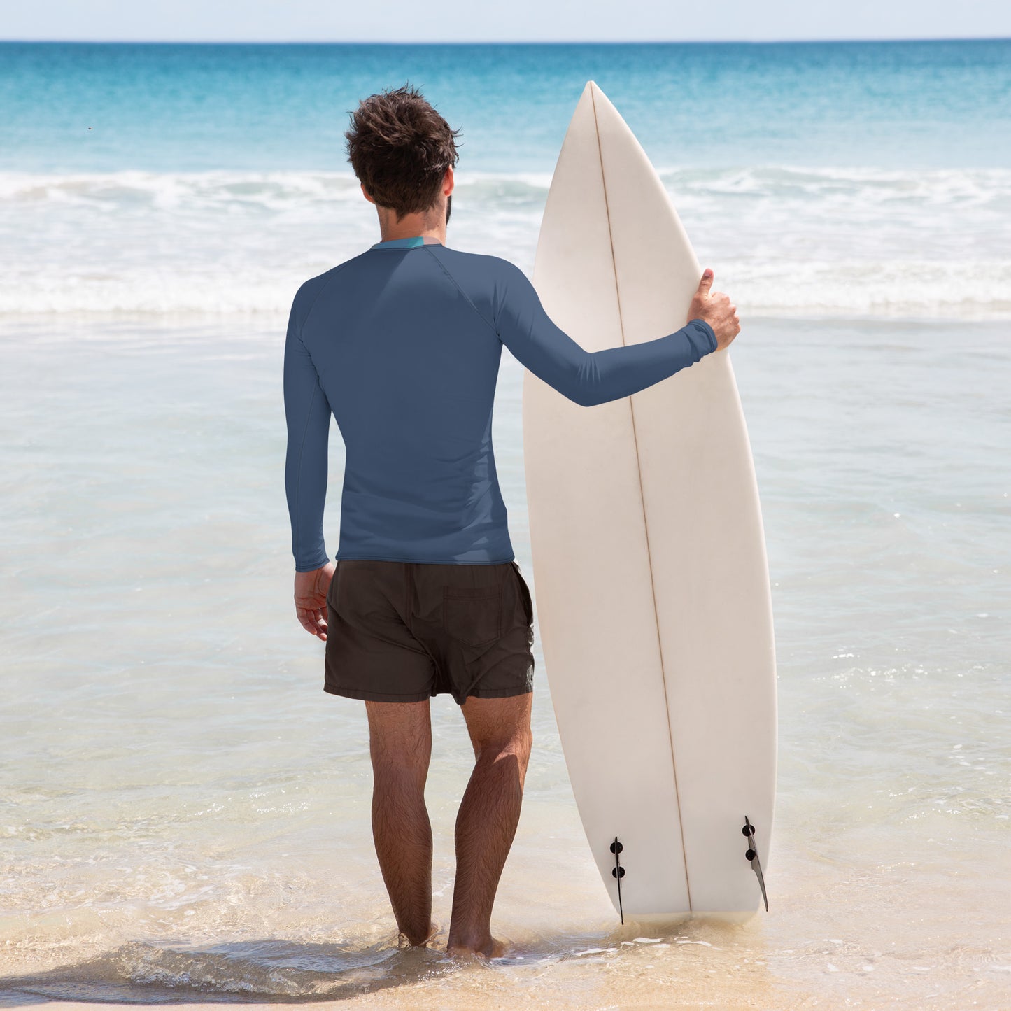 Bottom Time™ Eco-Friendly Men's Rash Guard, Angel, Blue, Gray, Sets