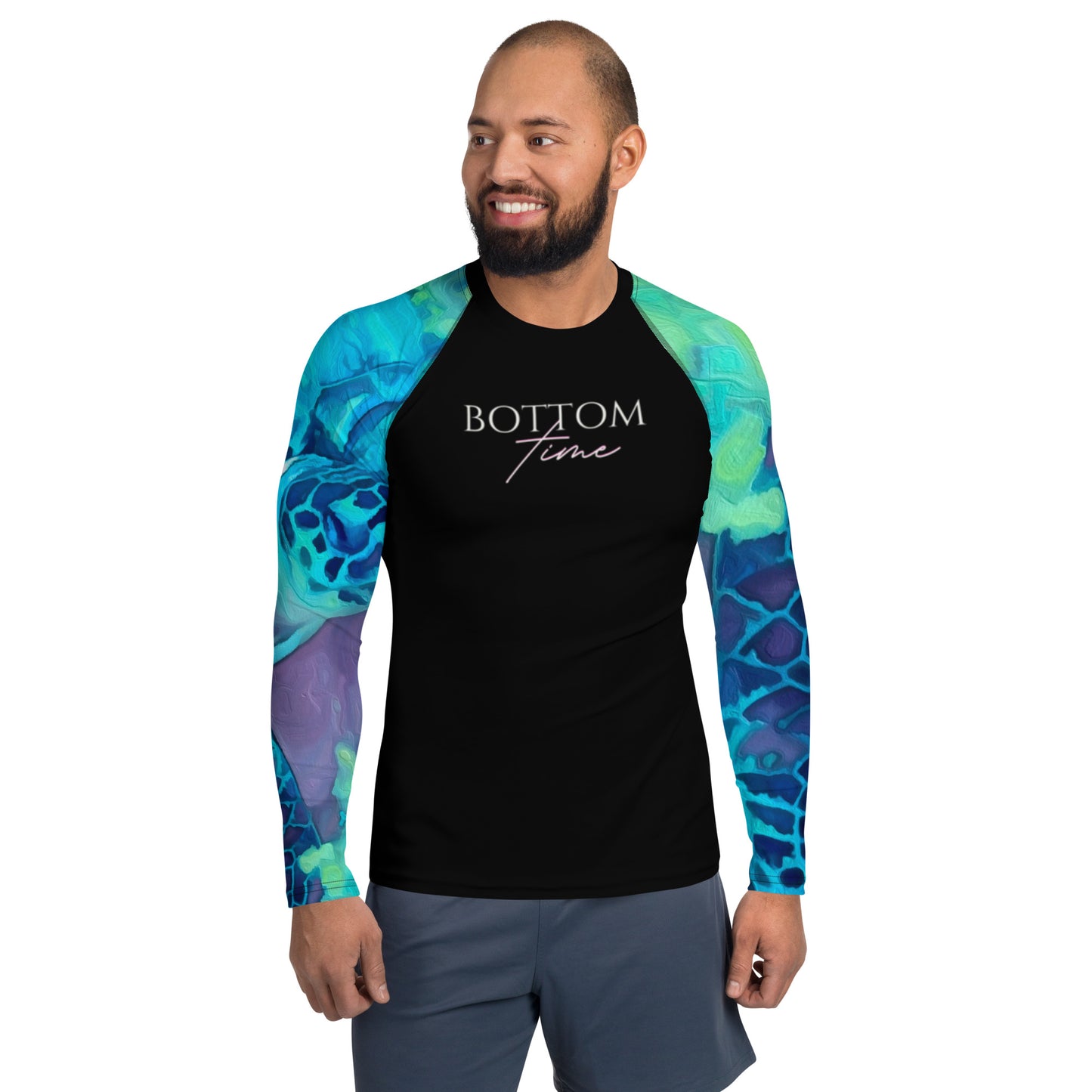 Bottom Time™ Eco-Friendly Men's Rash Guard, Ocean, Sea Turtle, Sets