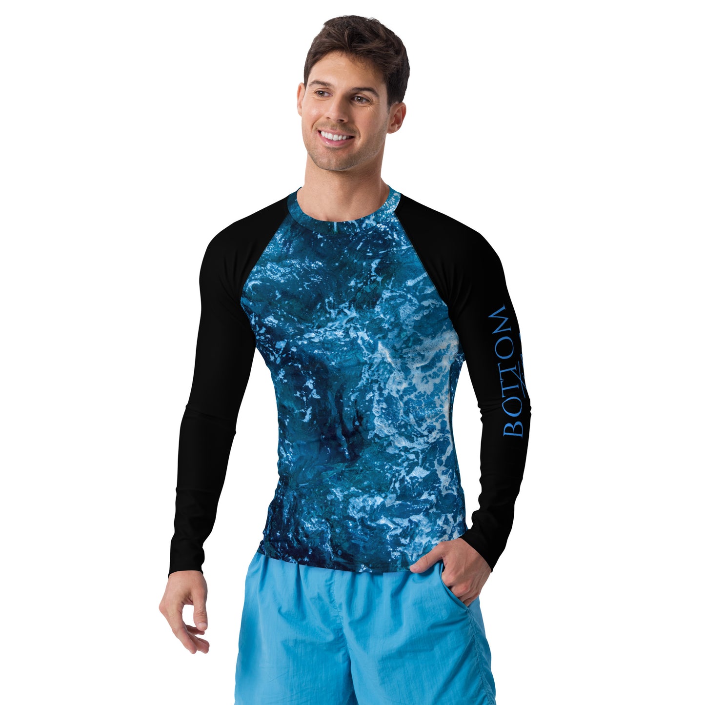 Bottom Time™ Eco-Friendly Men's Rash Guard, Ocean, Water, Sets