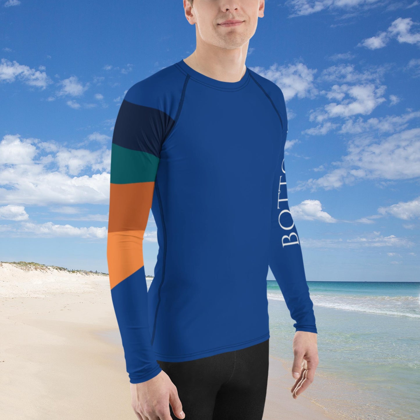 Bottom Time™ Eco-Friendly Men's Rash Guard, Ocean, Sunset, Sets