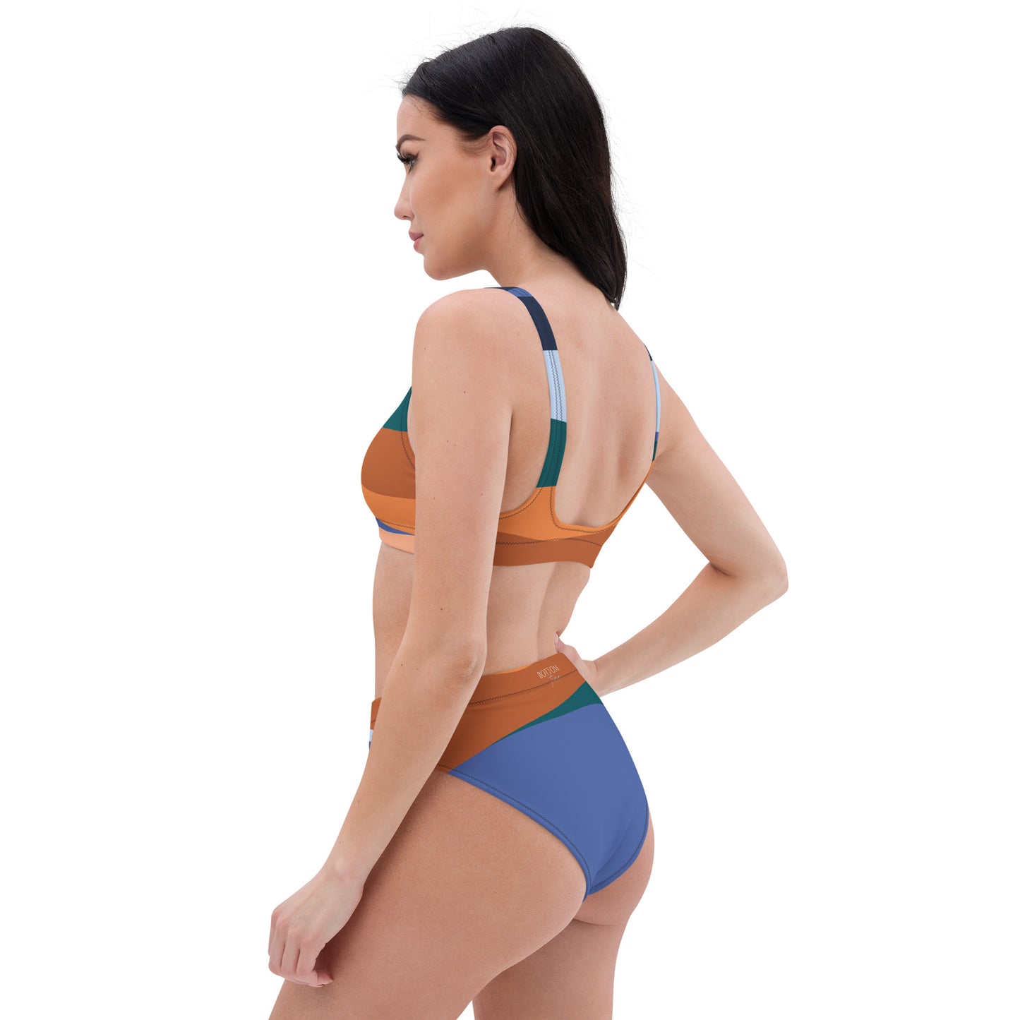 Bottom Time™ Eco-Friendly Recycled High-Waisted Bikini, Ocean, Sunset