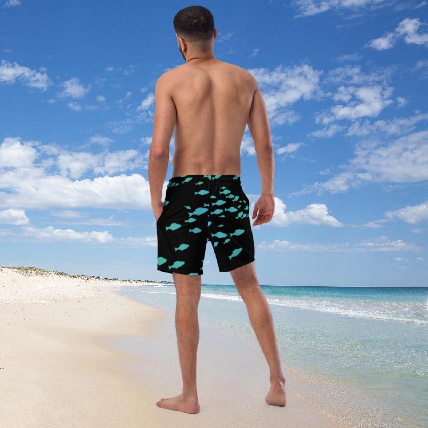 Bottom Time™ Eco-Friendly Men's Swim Trunks, Fish, Sets