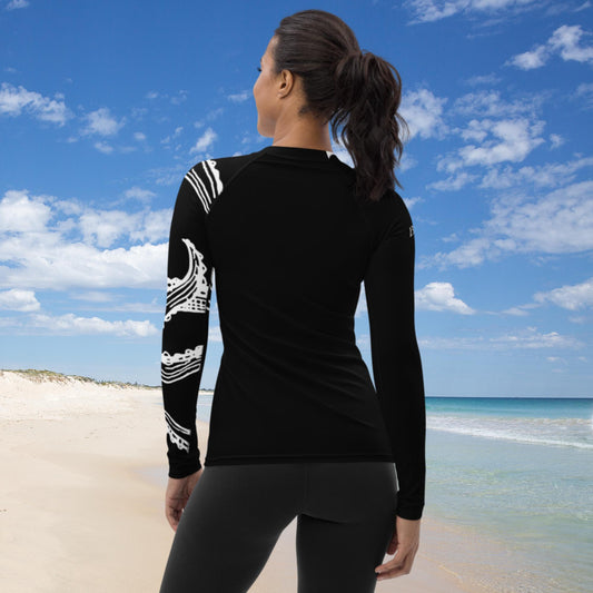 Bottom Time™ Eco-Friendly Women's Rash Guard Ocean, Octopus