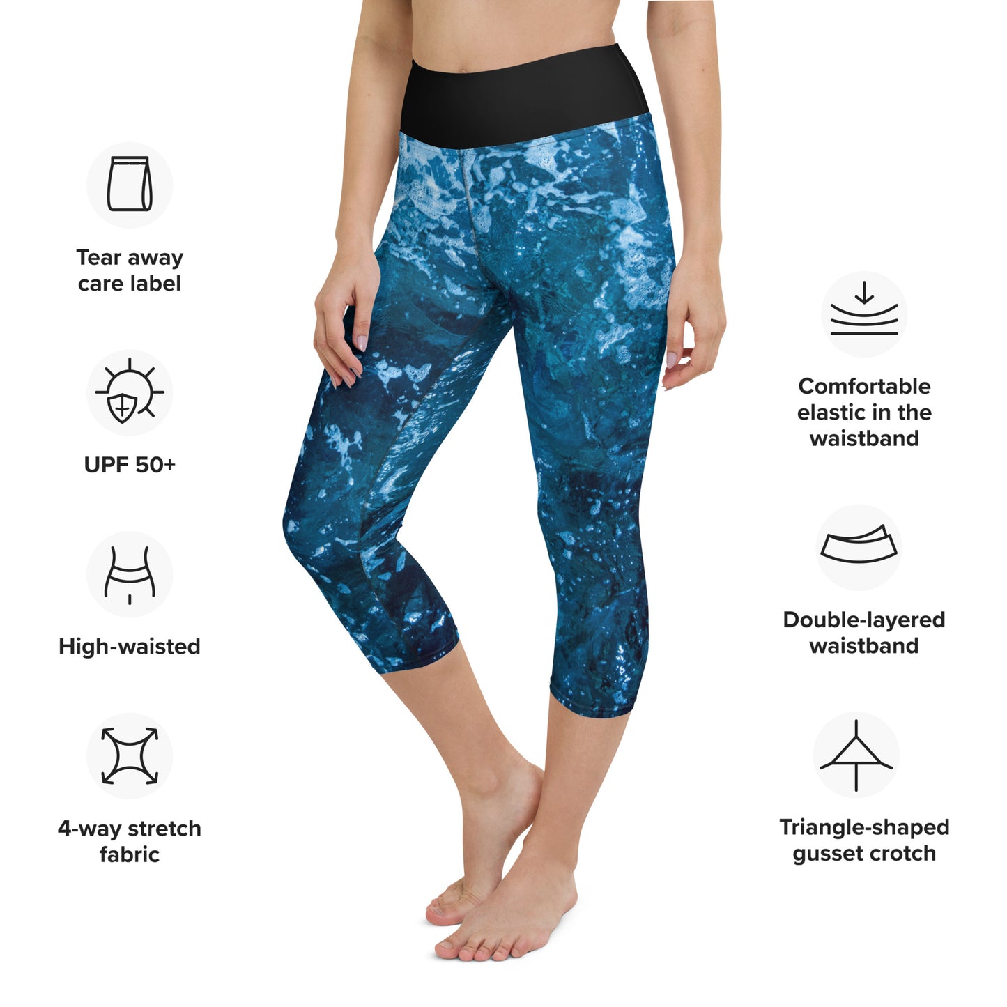 Bottom Time™ Eco-Friendly Capri Dive Leggings, water