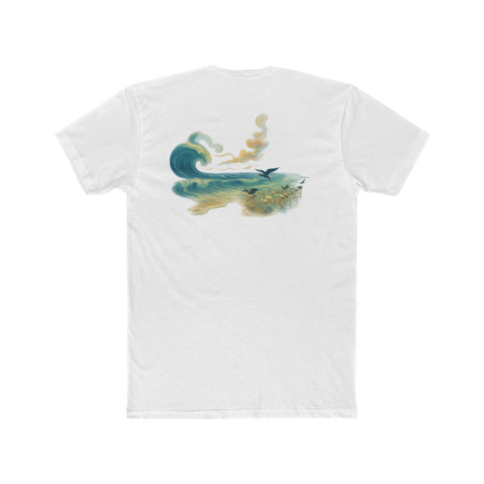 Ocean Wave Graphic Tee, Beach Vibes Shirt, Casual Summer Wear, Unisex Cotton T-Shirt, Gift for Surf Lovers, Bottom Time Design