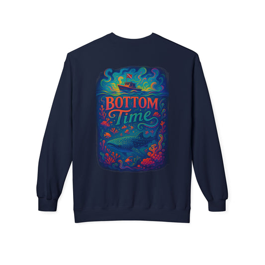 Relaxed Vibes Whale Shark Crewneck Sweatshirt – Bottom Time Unisex Cotton Crew Tee, Ocean Vibes T-Shirt, Beach Lover Gift, Scuba diver Gift, Whale Shark lover gift, Underwater Adventure Top, Relaxed Fit Casual Wear