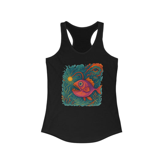 Whimsical Fish Tank Top for Fun Summer Vibes, Beachwear, Gift for Her, Outdoor Activities, Trendy Graphic Tee