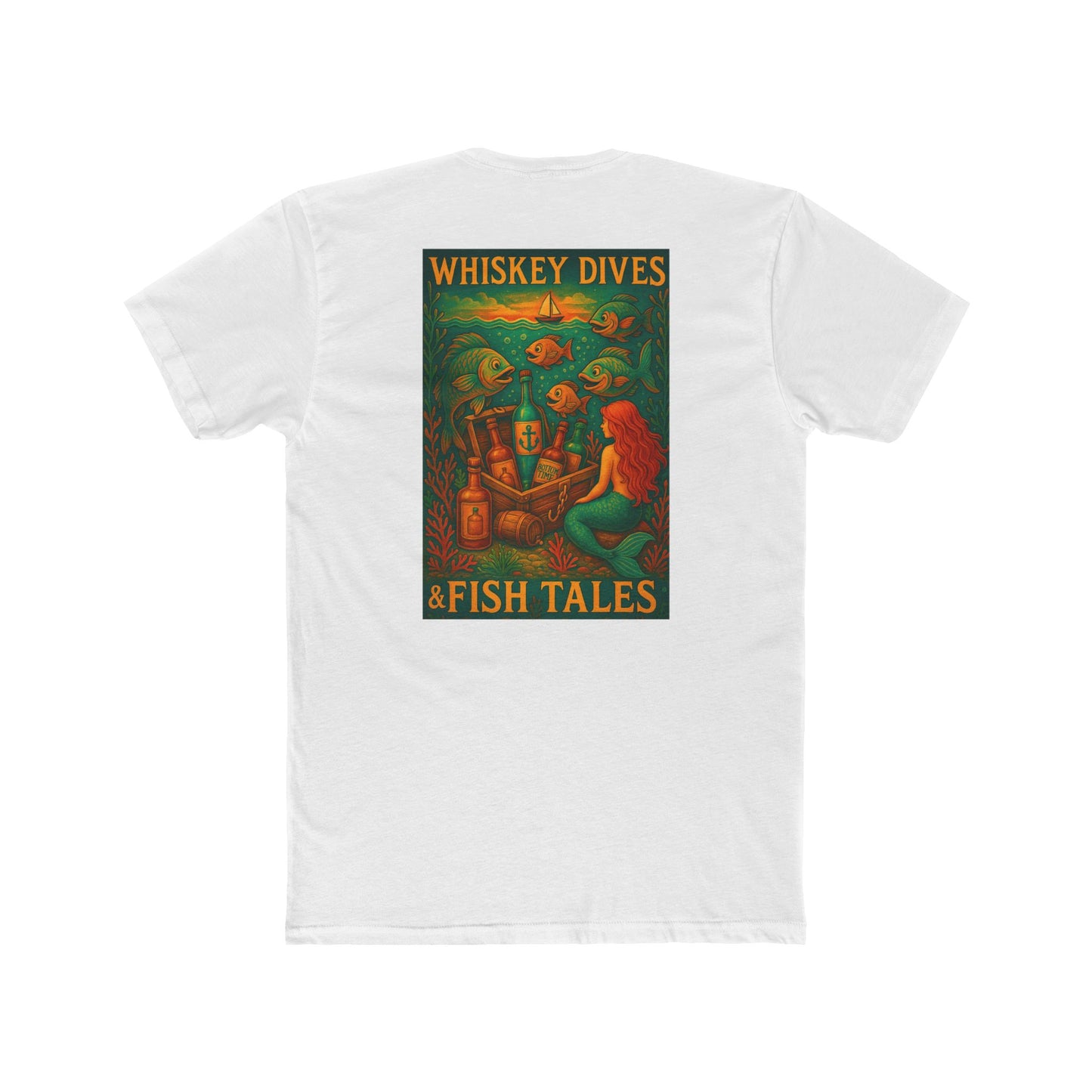 Whimsical Cotton Crew Tee - Perfect for Ocean Lovers, Beach Days, Casual Wear, Gift for Him/Her, Dive Enthusiast, Adventure Seekers