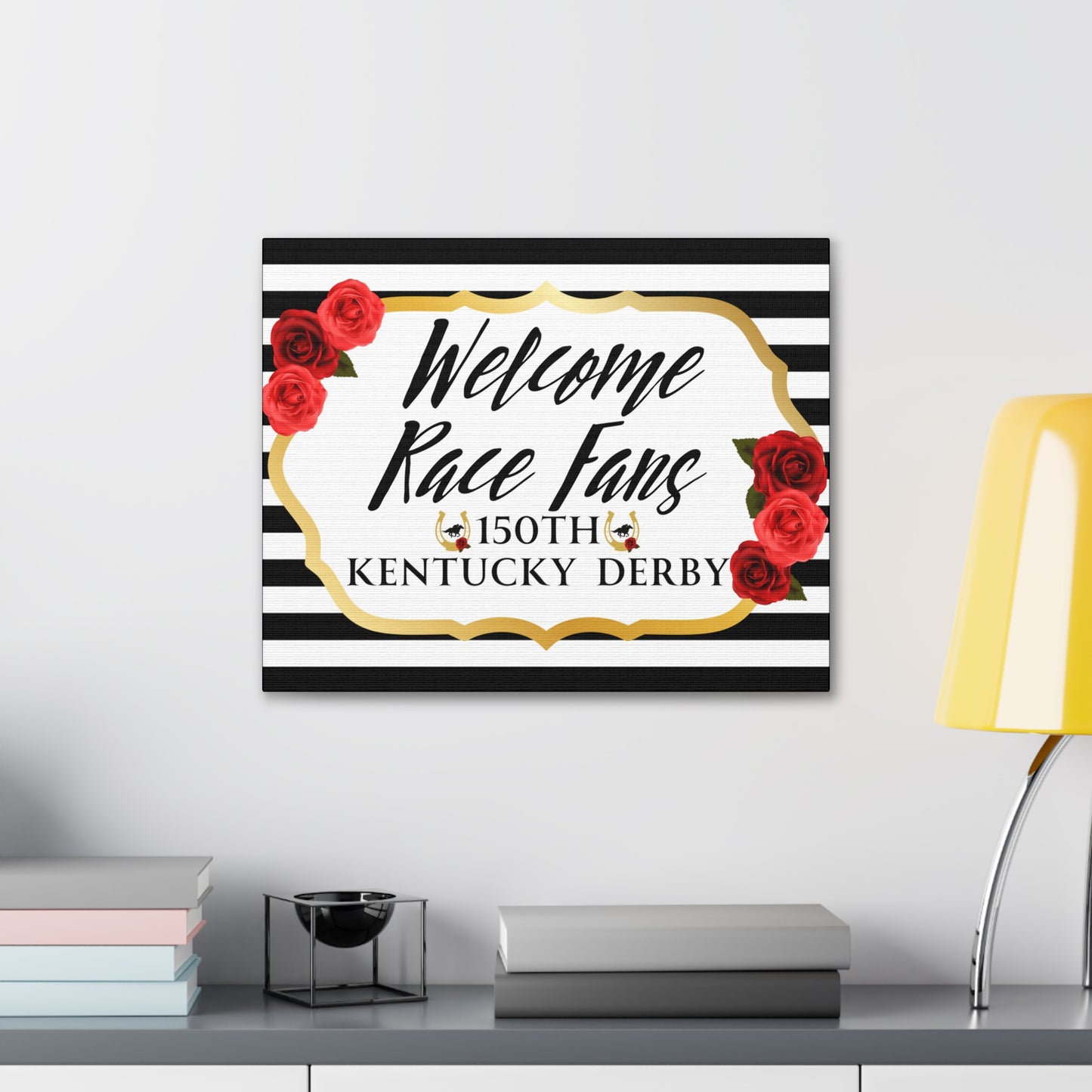 Kentucky Derby Canvas, Kentucky Party Welcome sign,  Kentucky Derby Party