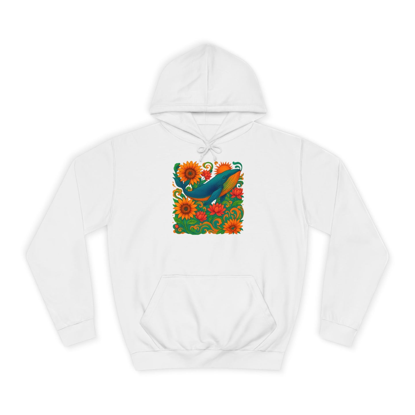 Bottom Time Unisex Whale College Hoodie, Ocean wear, beach lovers, marine animals, octopus, Perfect for Campus Life, Gifts for scuba divers, Relaxed Fit Hoodie, gift for Whale lovers