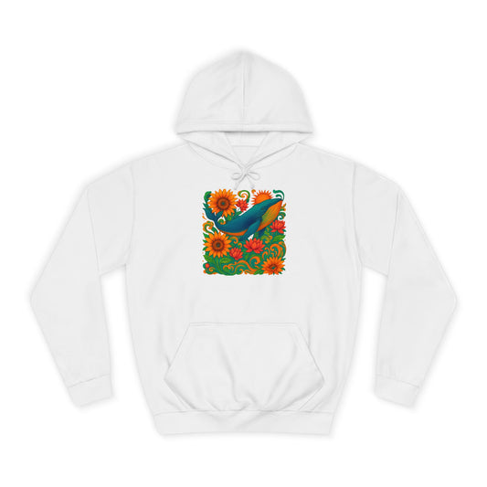 Bottom Time Unisex Whale College Hoodie, Ocean wear, beach lovers, marine animals, octopus, Perfect for Campus Life, Gifts for scuba divers, Relaxed Fit Hoodie, gift for Whale lovers