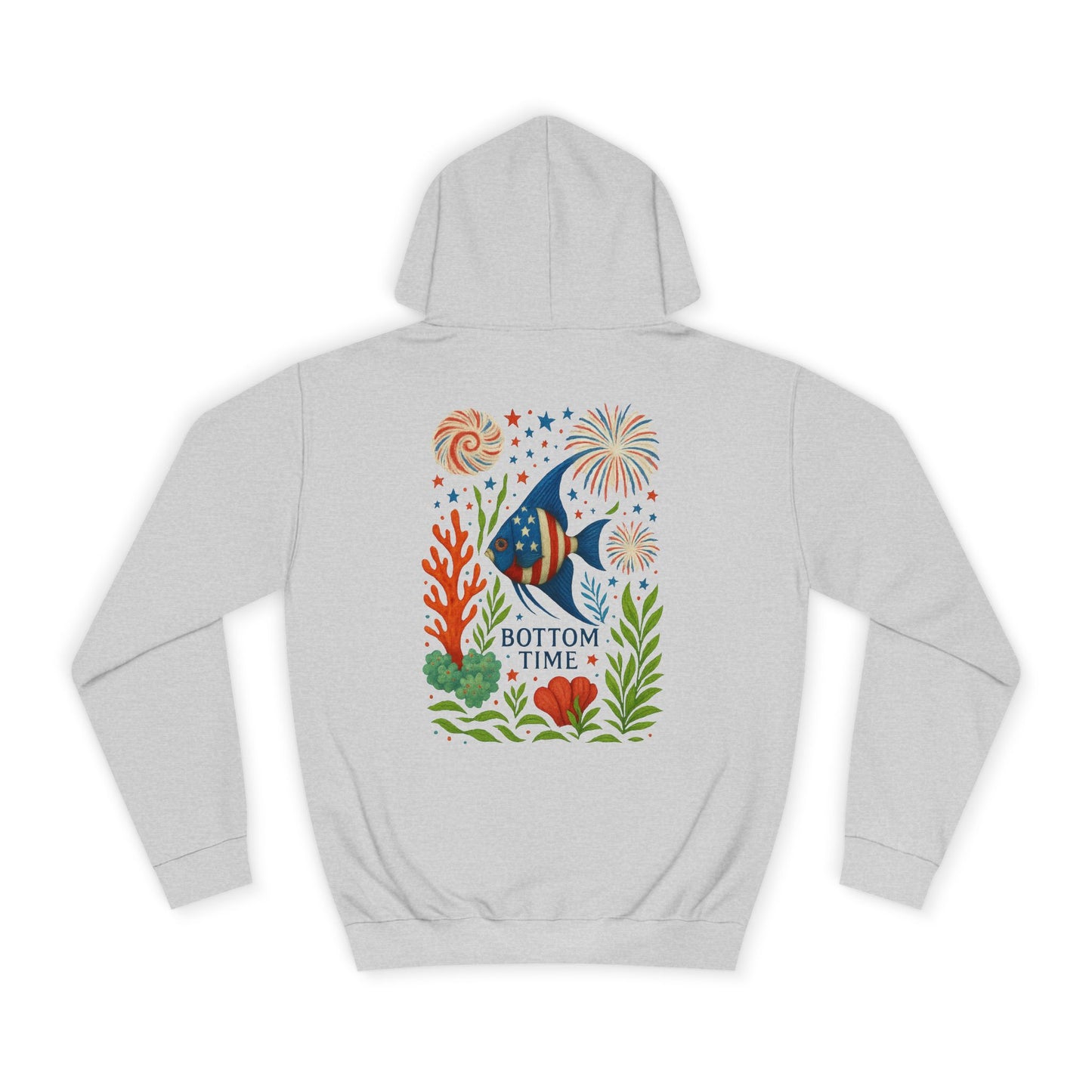 4th of July Hoodie, Sea Turtle sweatshirt, Patriotic Wear, Colorful Marine Life Unisex College Hoodie, Tropical Ocean Vibes, Casual Wear, Beach Lover Gift, College Student Essential, Summer Fashion