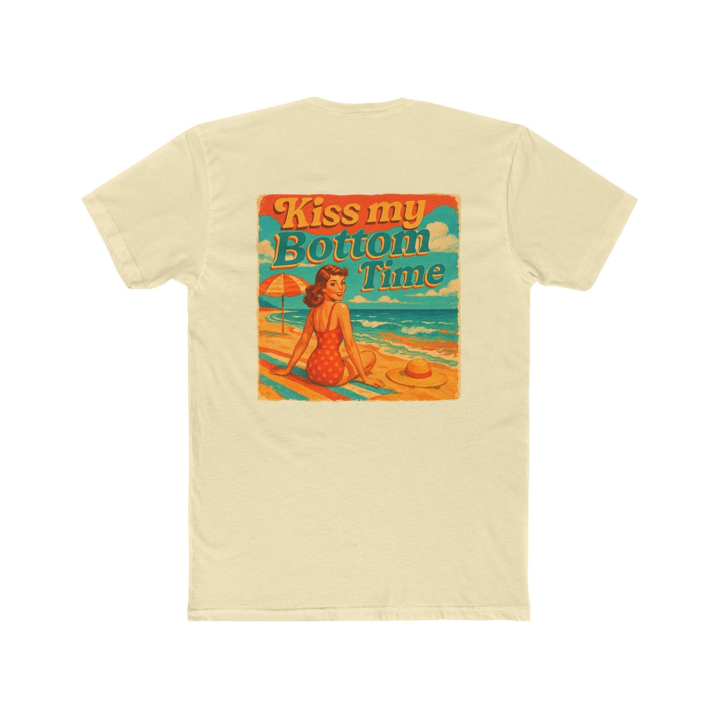 Kiss My Bottom Time Tee, Vintage Beach T-Shirt, Diver shirt, Scuba Tee ShirtUnisex Summer Shirt, Fun Vacation Top, Retro Graphic Tee, Gift for Beach Lovers
