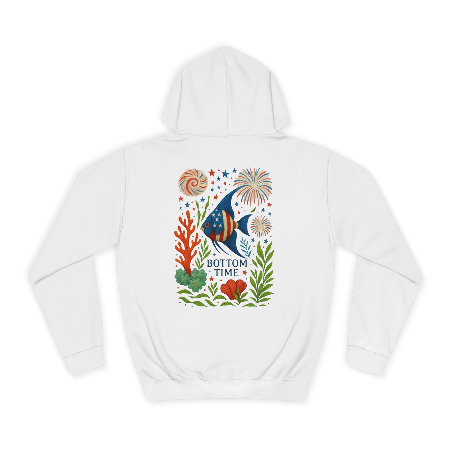 4th of July Hoodie, Sea Turtle sweatshirt, Patriotic Wear, Colorful Marine Life Unisex College Hoodie, Tropical Ocean Vibes, Casual Wear, Beach Lover Gift, College Student Essential, Summer Fashion