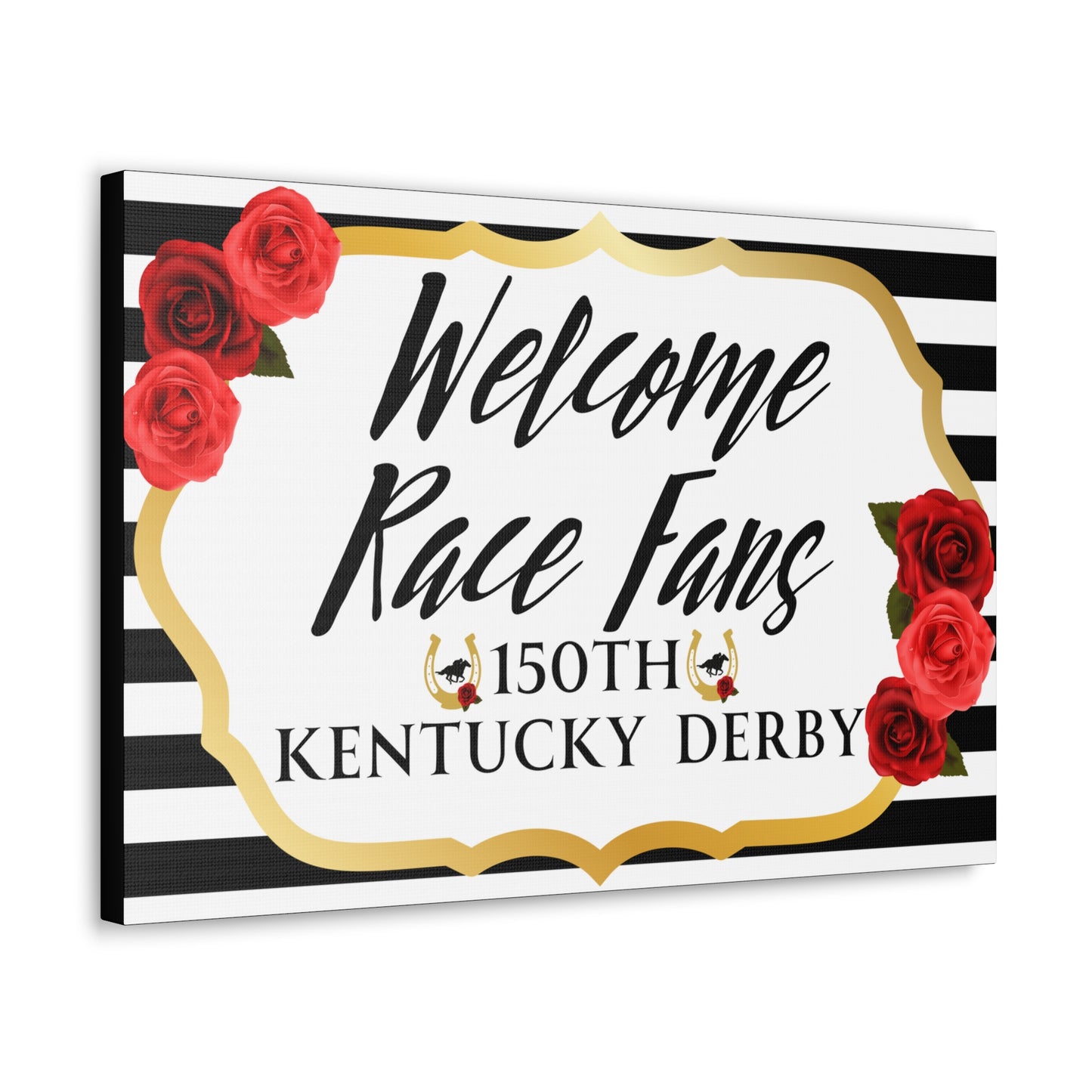 Kentucky Derby Canvas, Kentucky Party Welcome sign,  Kentucky Derby Party