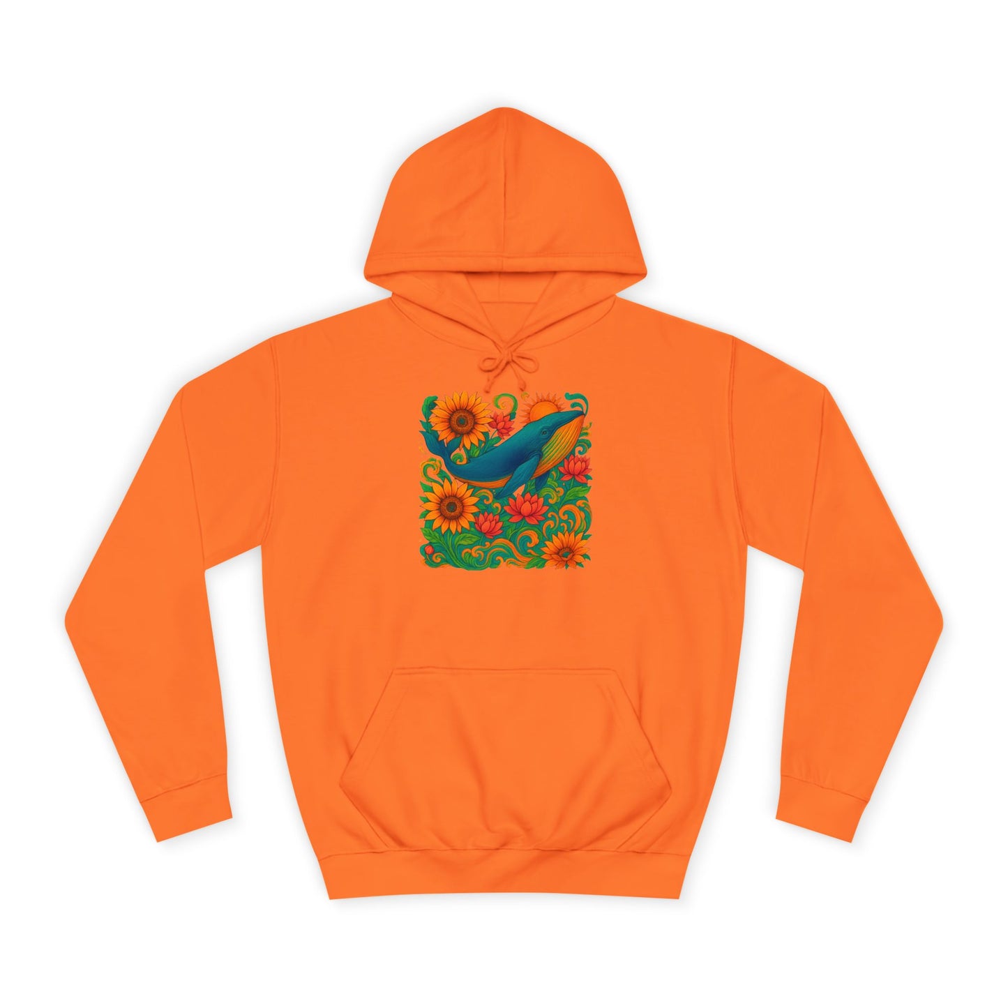 Bottom Time Unisex Whale College Hoodie, Ocean wear, beach lovers, marine animals, octopus, Perfect for Campus Life, Gifts for scuba divers, Relaxed Fit Hoodie, gift for Whale lovers
