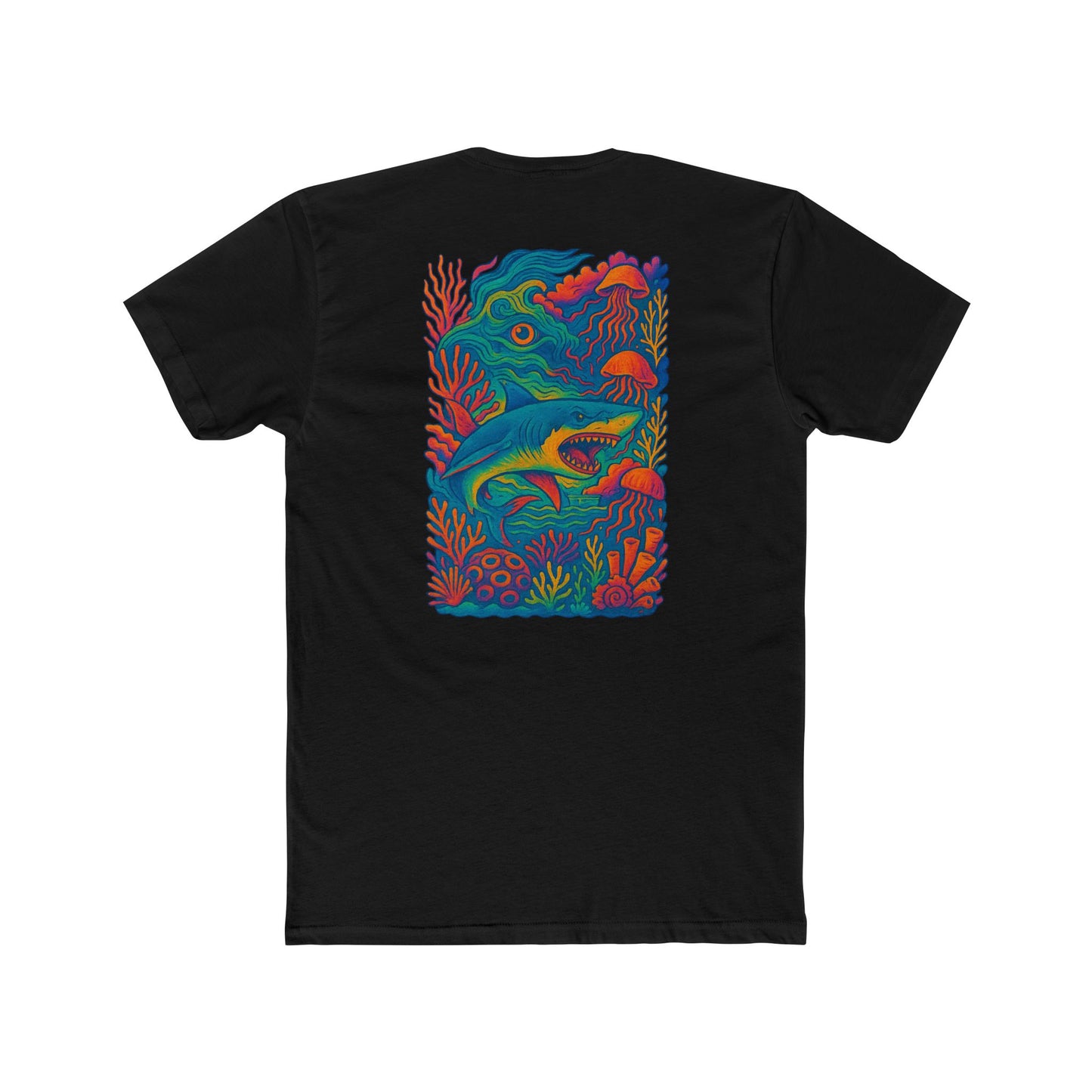 Vibrant Underwater Graphic Tee, Unisex T-Shirt, Ocean-Themed Apparel, Eco-Friendly Cotton, Perfect Gift for Beach Lovers, Summer Fun, Festival shirt, glow party, rave shirt, neon