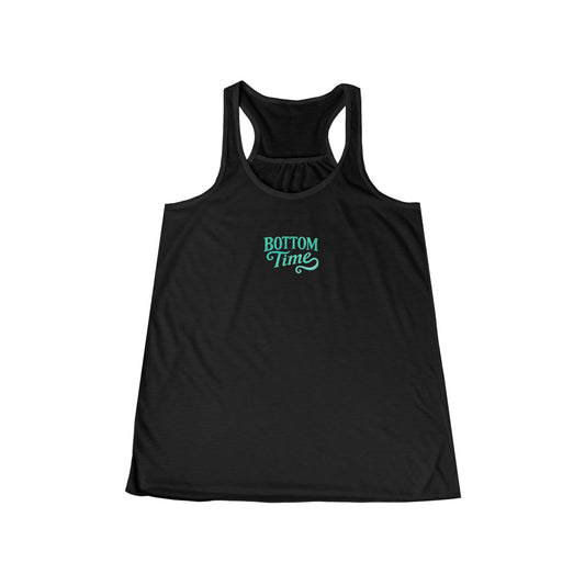 Women's Flowy Racerback Tank Top - Perfect for Summer Adventures, 'Bottom Time' & 'Sunset Chaser' Designs, Beachwear, Fitness Gear, [...]