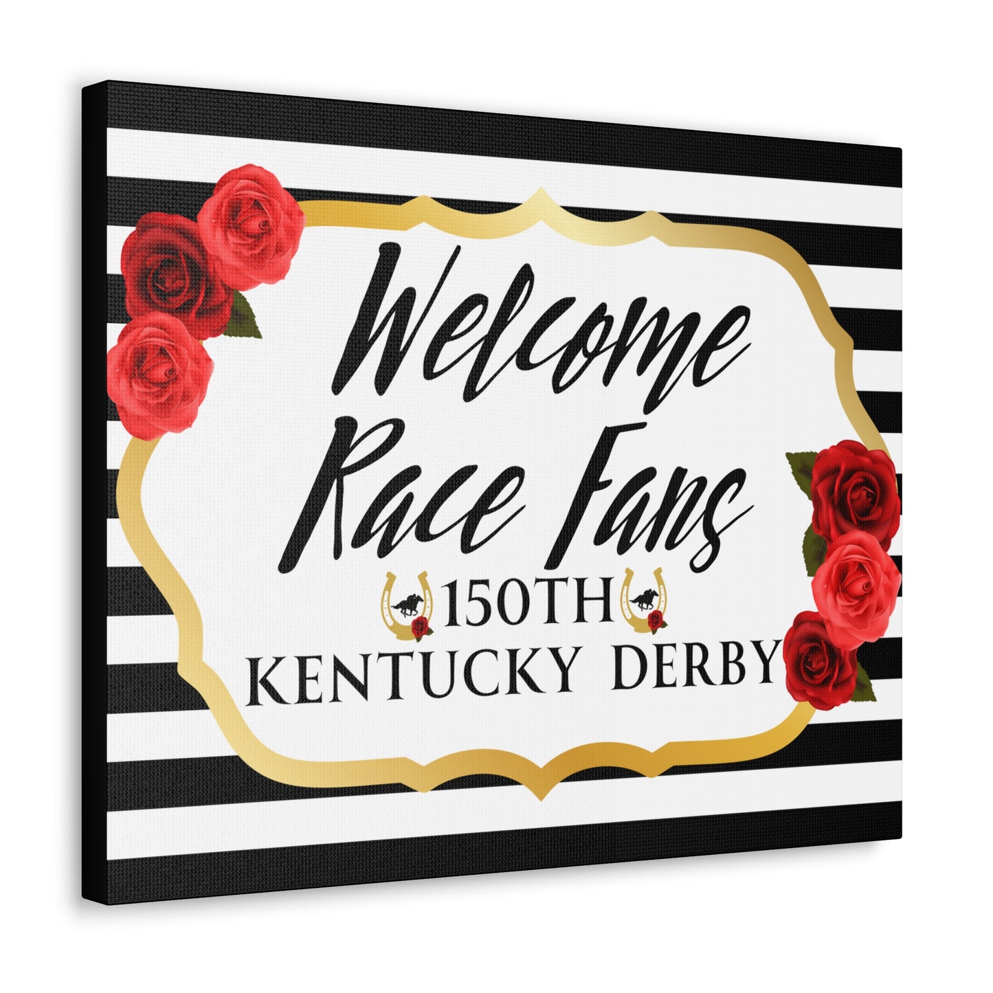 Kentucky Derby Canvas, Kentucky Party Welcome sign,  Kentucky Derby Party