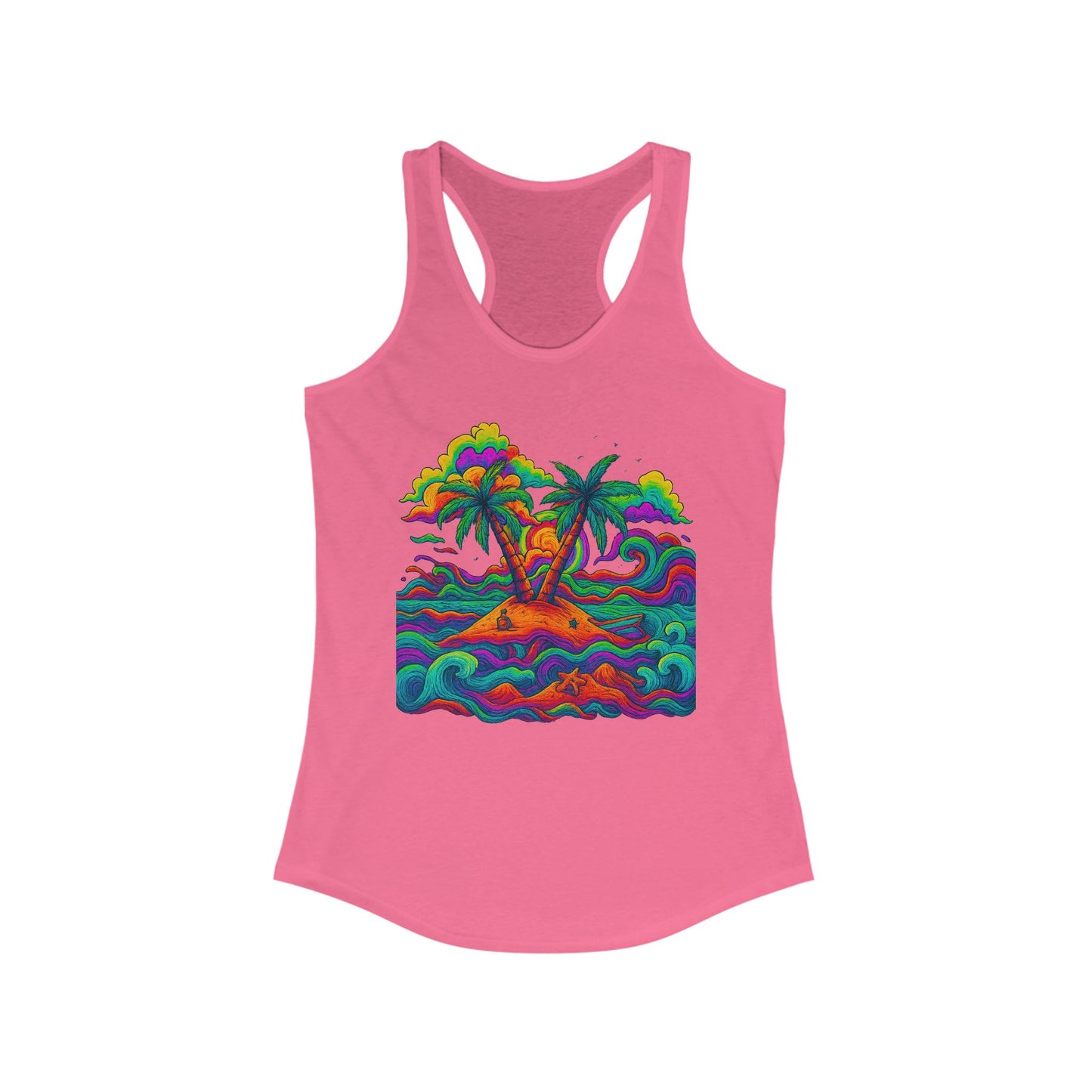 Women's Racerback Tank - "Bottom Time" Beachy Vibe, Perfect for Summer, gift for dog lovers, gift for boat people, Gift for Divers, Outdoor Fun, Swimwear