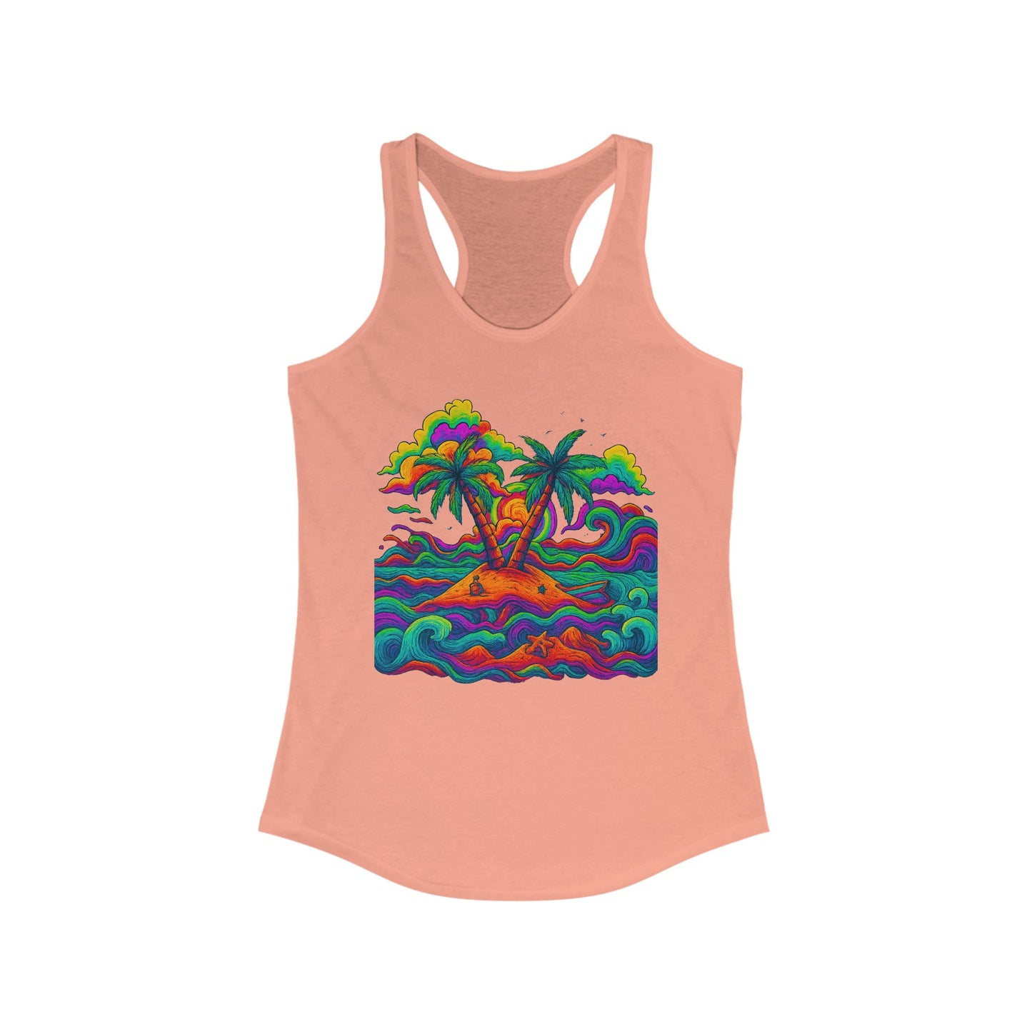 Women's Racerback Tank - "Bottom Time" Beachy Vibe, Perfect for Summer, gift for dog lovers, gift for boat people, Gift for Divers, Outdoor Fun, Swimwear
