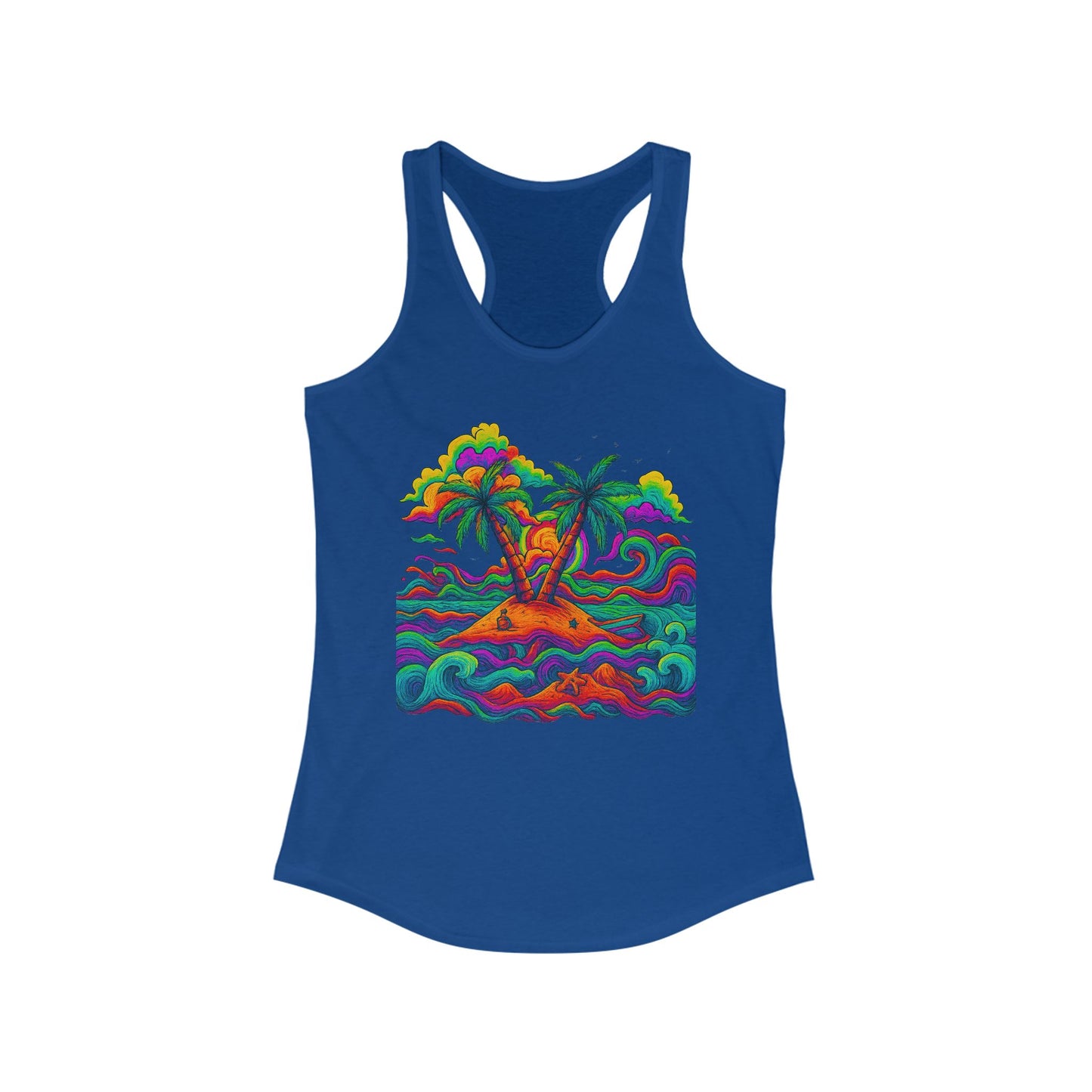 Women's Racerback Tank - "Bottom Time" Beachy Vibe, Perfect for Summer, gift for dog lovers, gift for boat people, Gift for Divers, Outdoor Fun, Swimwear