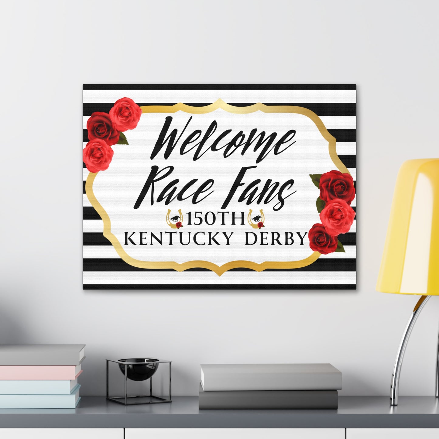 Kentucky Derby Canvas, Kentucky Party Welcome sign,  Kentucky Derby Party