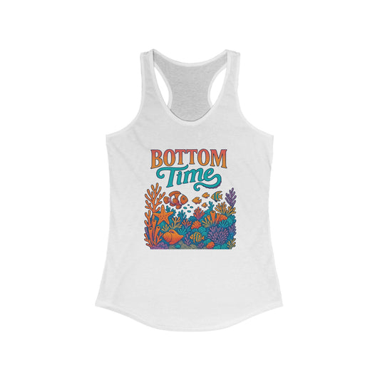 Bottom Time Floral Racerback Tank for Women - Perfect for Summer and Casual Outings