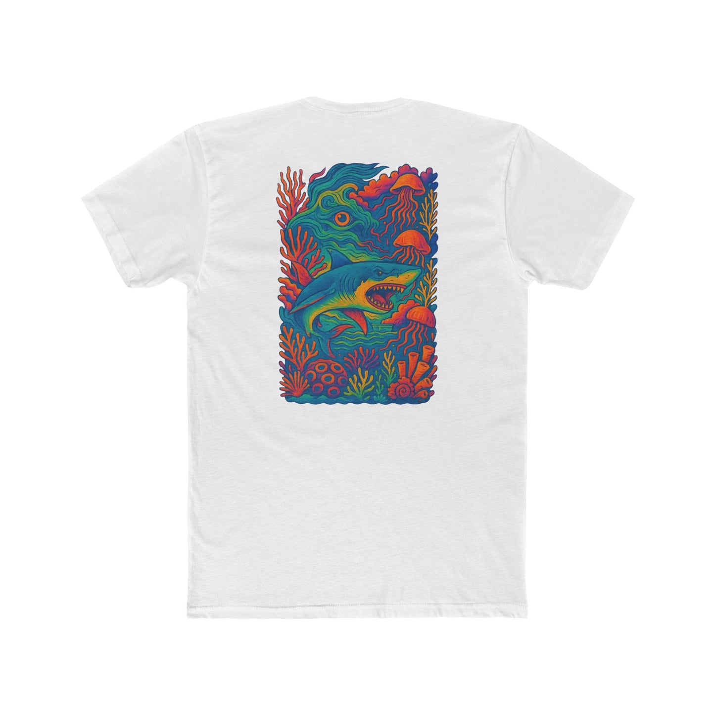 Vibrant Underwater Graphic Tee, Unisex T-Shirt, Ocean-Themed Apparel, Eco-Friendly Cotton, Perfect Gift for Beach Lovers, Summer Fun, Festival shirt, glow party, rave shirt, neon