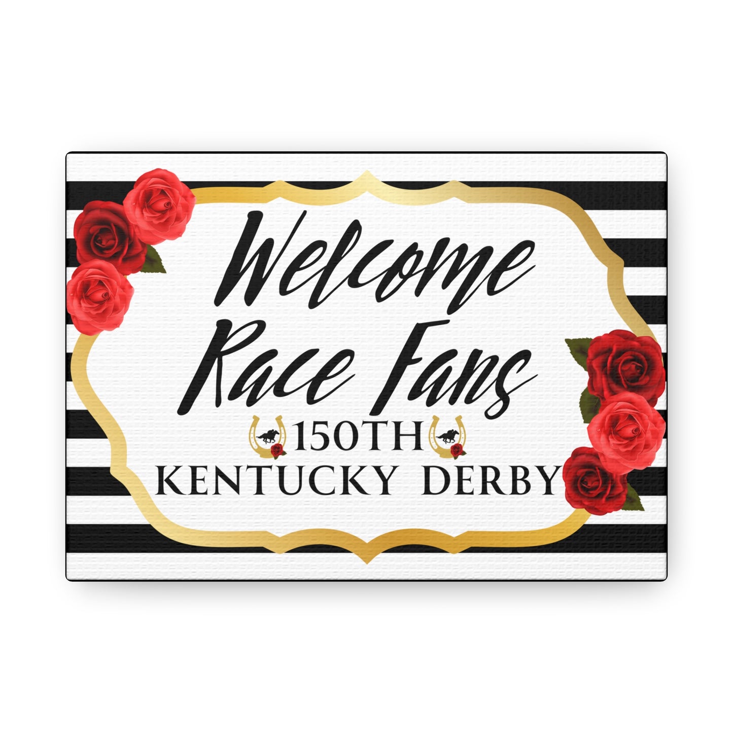 Kentucky Derby Canvas, Kentucky Party Welcome sign,  Kentucky Derby Party