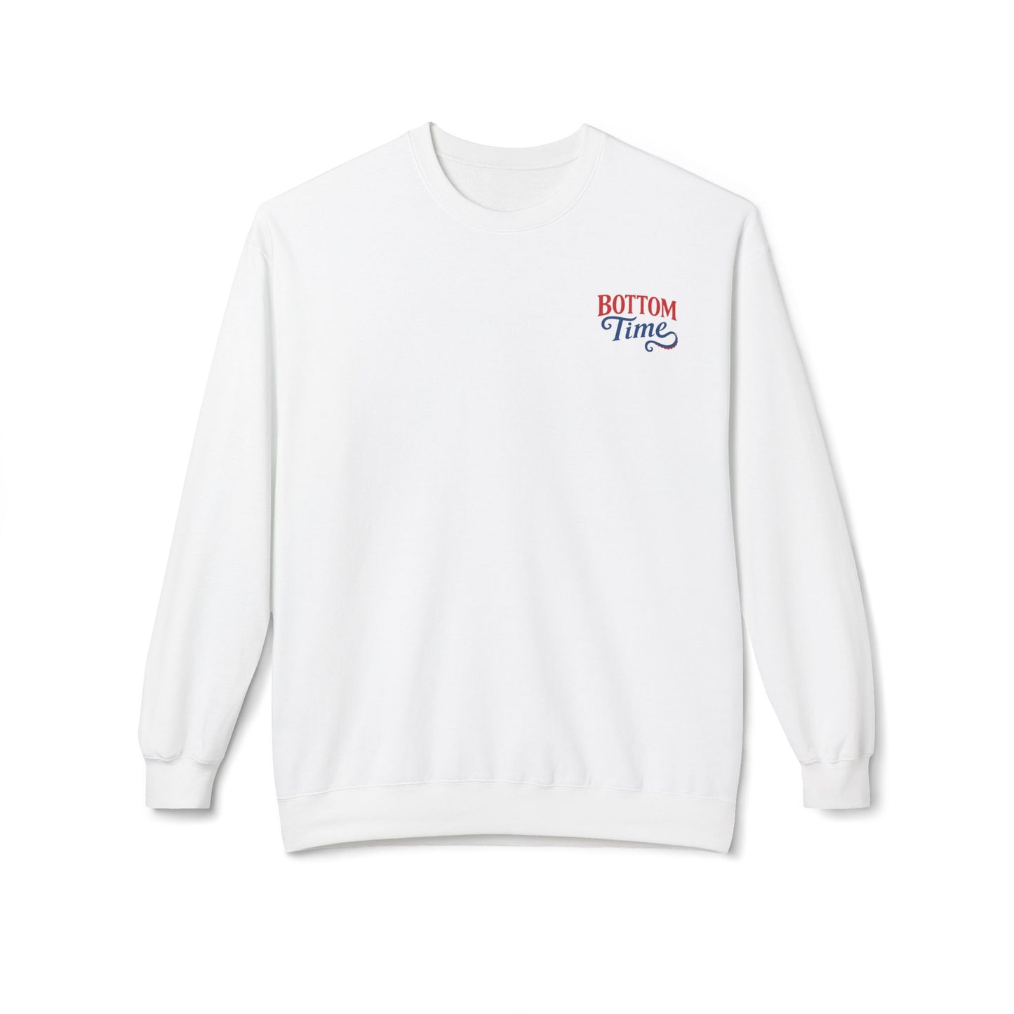 4th of July Vintage Bottom Time Crewneck Sweatshirt, Cozy Unisex Fleece, Summer Nights, 4th of July, Beach Party, Casual Wear