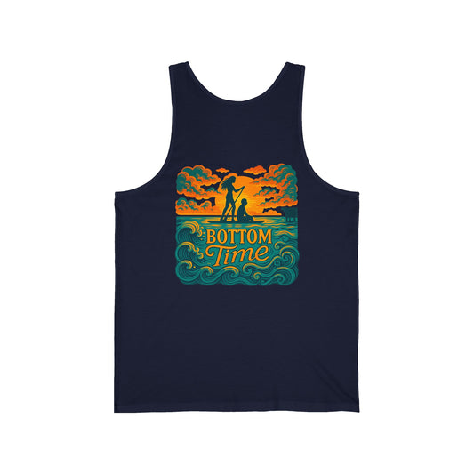 Stylish Unisex Jersey Tank with Paddle Boarder Design, Perfect for Summer, Beach Days, Festivals, or Casual Outings - Great Gift Idea
