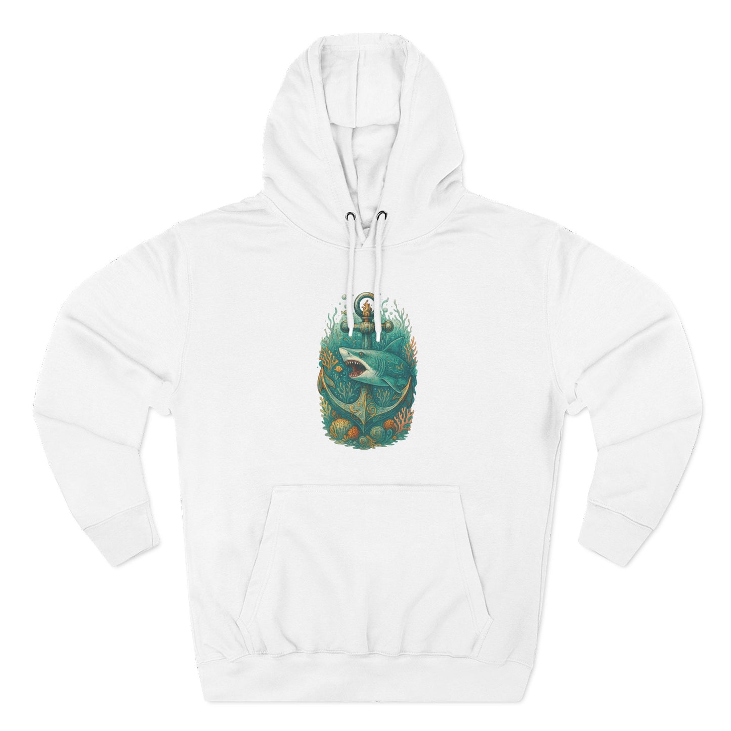 Vibrant Shark Hoodie, Cozy Sweatshirt for Shark Week, Perfect for Gifting, Casual Style, Cozy Beach Vibes, Ocean crew, Shark Week, Summer Gatherings, and Shark lover Gifts