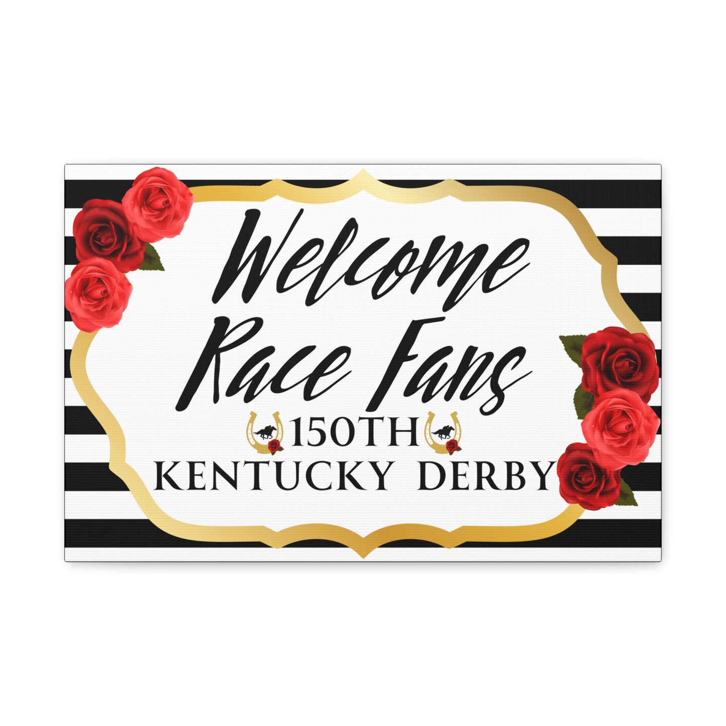 Kentucky Derby Canvas, Kentucky Party Welcome sign,  Kentucky Derby Party