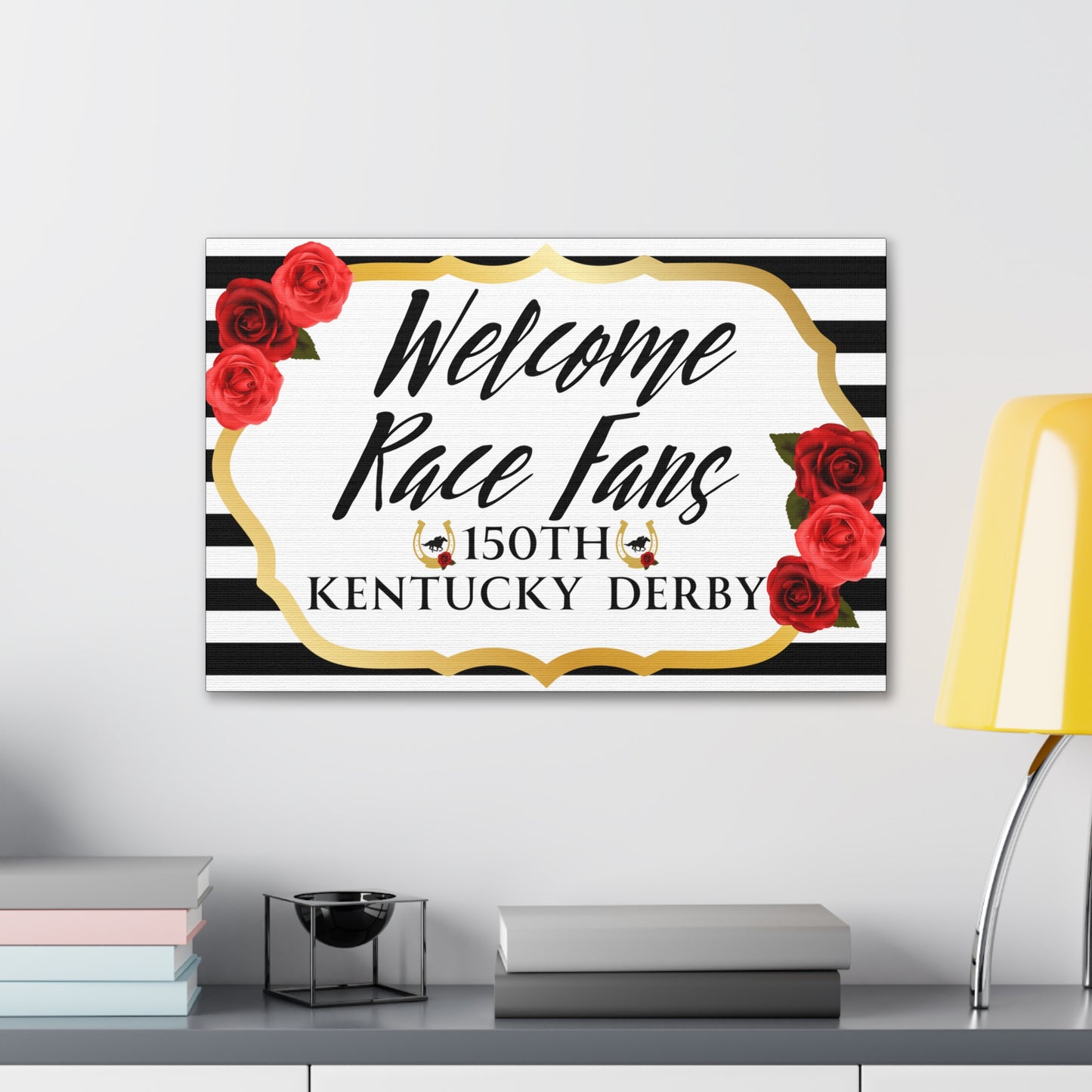 Kentucky Derby Canvas, Kentucky Party Welcome sign,  Kentucky Derby Party