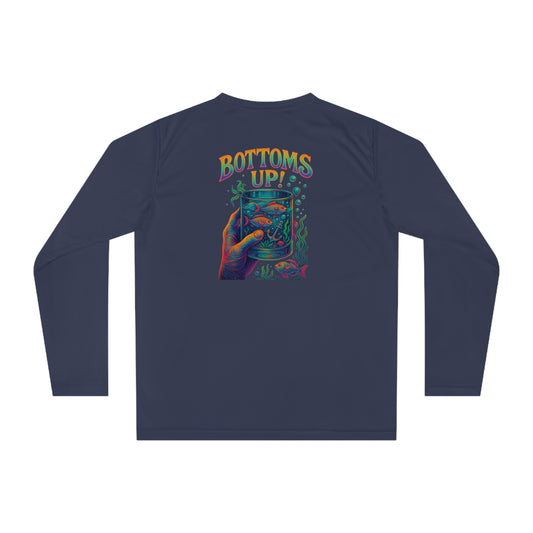 Sun Shirt, Long Sleeve -Bottom Time Long Sleeve Sun Shirt, Boat shirt, Sun Protection shirt, Beach Wear, Outdoor Adventure Shirt, Gift for Water Lovers, Summer Vacation Tee,