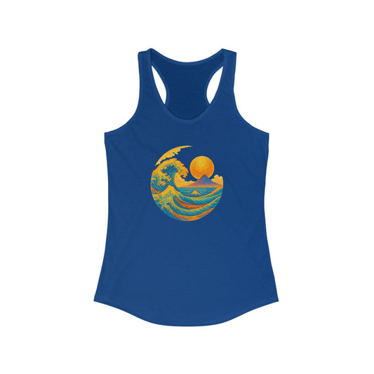 Colorful Beach Vibes Racerback Tank, Bottom Time Logo top, Summer Top, Gift for Beach Lovers, Pool Party Tank, Travel Essential, gift for scuba diver, Gift for ocean Lover , fesltival shirt, glow party, rave shirt, neon shirt, drinking tank