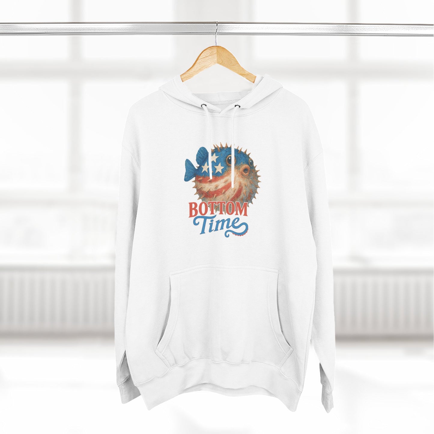 July 4th hoodie, Patriotic Hoodie, Cozy Fleece Hoodie with Fish Design - Perfect for Fishing Lovers, Outdoor Adventures, Gift for Him or Her, Bottom Time Hoodie, Casual Wear