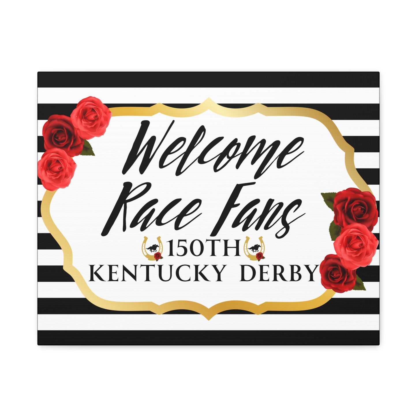 Kentucky Derby Canvas, Kentucky Party Welcome sign,  Kentucky Derby Party