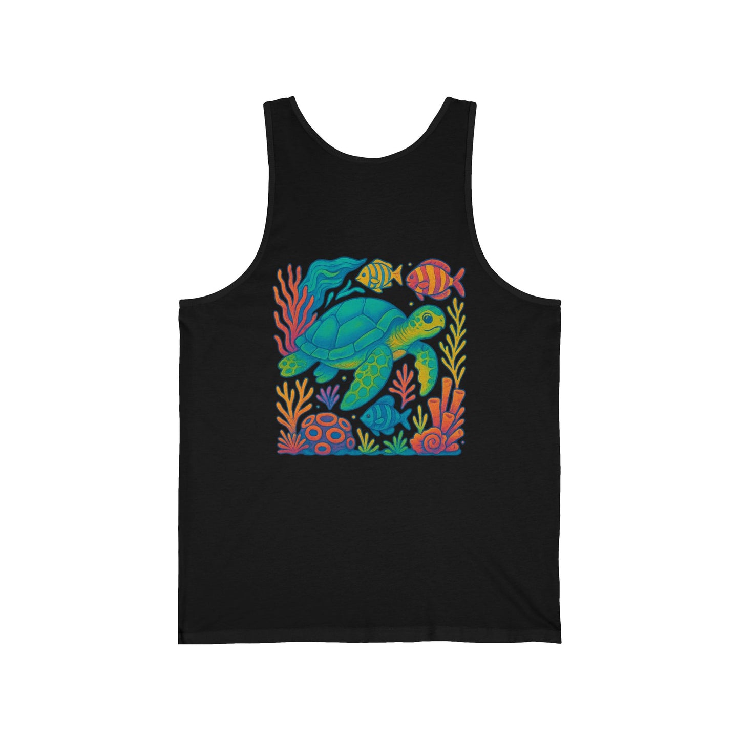 Ocean Life Sea Turtle Jersey Tank Top - Beachwear, Summer Casual, Gift for Marine Lovers, Eco-Friendly Apparel, Vacation Outfit