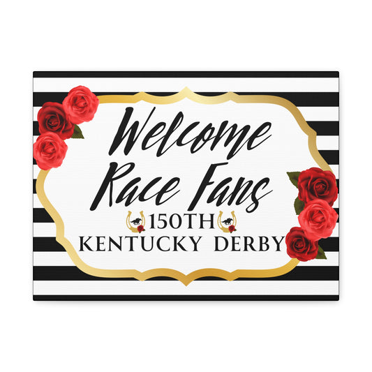 Kentucky Derby Canvas, Kentucky Party Welcome sign,  Kentucky Derby Party