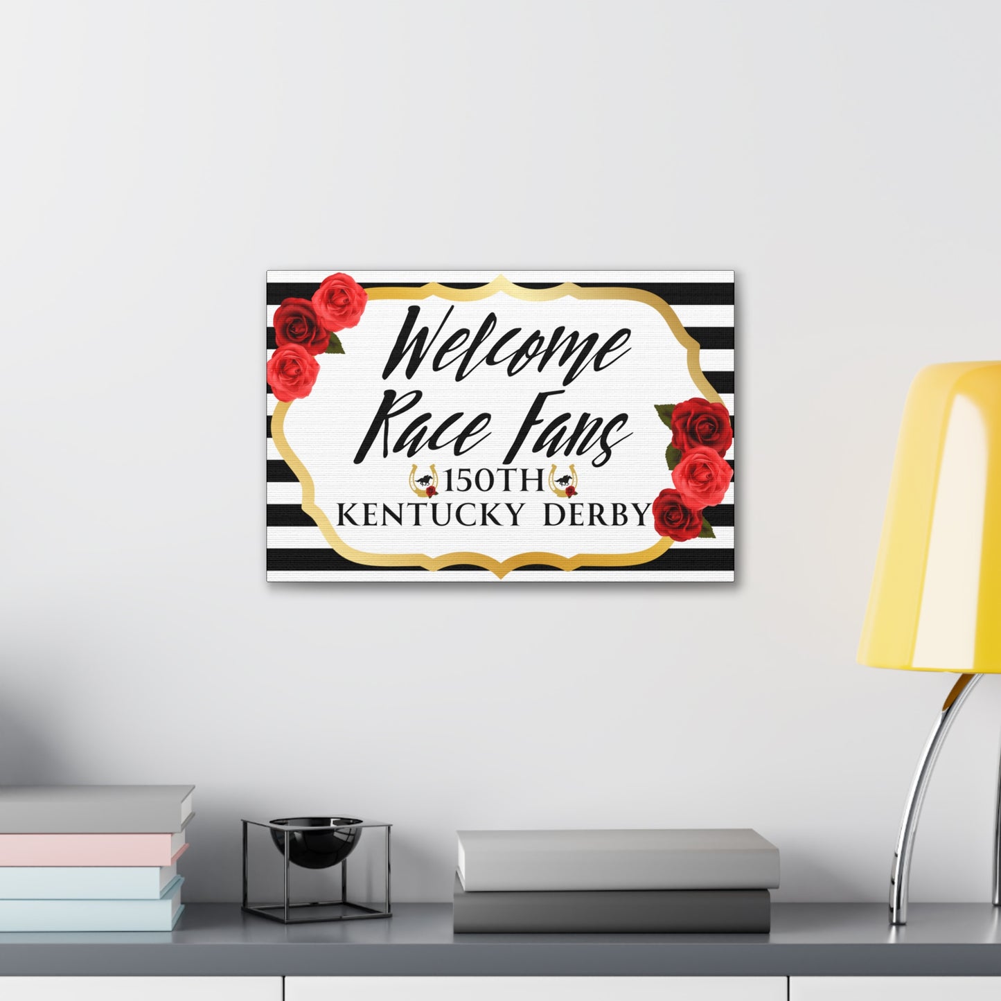 Kentucky Derby Canvas, Kentucky Party Welcome sign,  Kentucky Derby Party