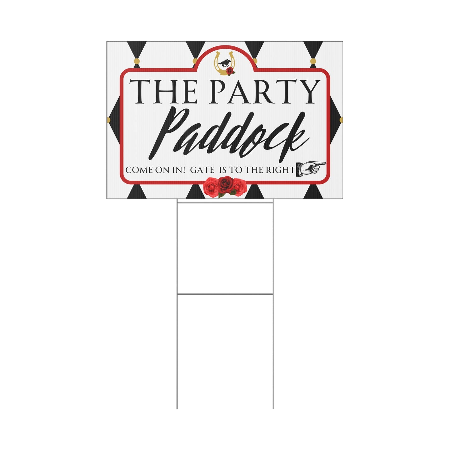 Kentucky Derby Plastic Yard Sign